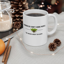 Gardener Humor Ceramic Mug - "I Garden So I Don't Choke People" Coffee Cup (11oz)