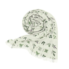 Herb & Spice Names Scarf — Botanical Culinary Pattern