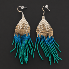 Handmade Seed Bead Fringe Earrings
