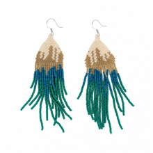 Handmade Seed Bead Fringe Earrings