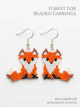 Handcrafted Beaded Fox Earrings